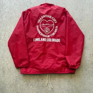 Vintage 80's Loveland Colorado Valentine City Barbershop Chorus Snap Jacket Sz M